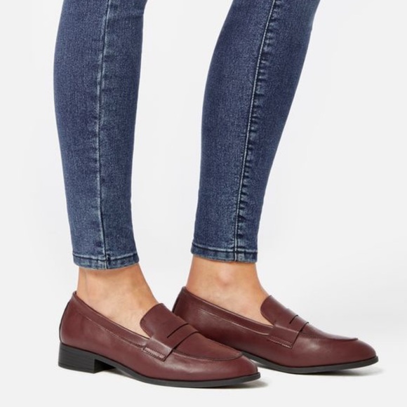 JustFab Burgundy Faux Leather Ramona Loafer - Picture 2 of 10